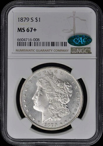1879-S モルガン・ダラー S$1 NGC MS67+ (CAC)