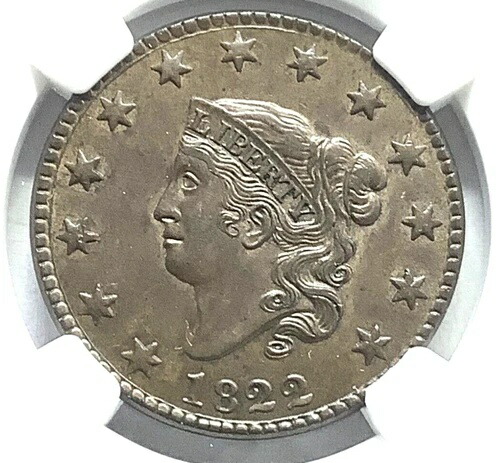 1822年 ラージセント NGC MS62！素晴らしいコイン！