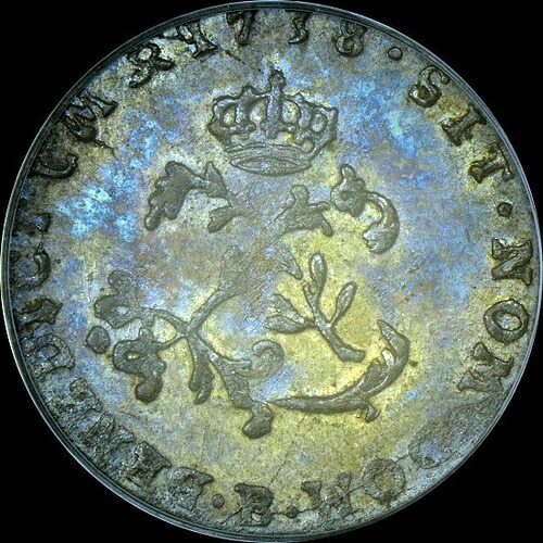 1738年-B スーマルケ PCGS AU58 「ワン&オンリー」絶対的「ファイネスト」 @ PCGS と NGC の両方 -
