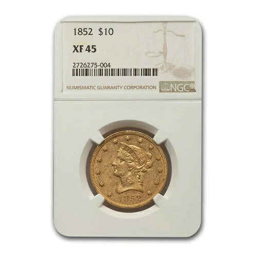 1852年 10ドル リバティゴールドイーグル XF-45 NGC｜WORLD RESOURCE【QUEEN店】
