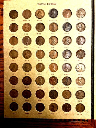 1909-1975 コンプリート・リンク 1C 197 コイン、高品位 1909 S VDB、1922 NO-D 写真参照
