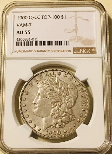 1900 O/CC モーガンドル NGC AU55 * VAM 7 O/CC TOP100 *-