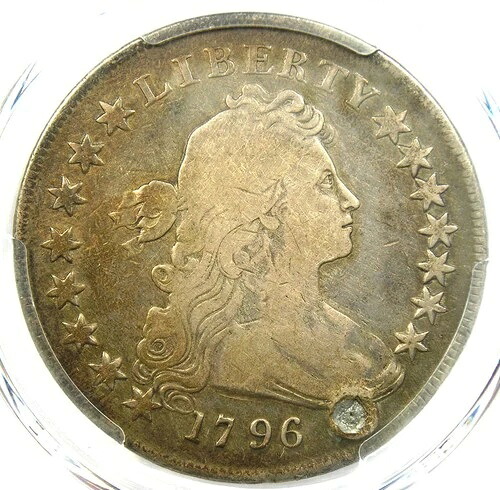 1796年 ドレープバスト シルバードル 1ドル スモールイーグルコイン - PCGS VG 詳細認定