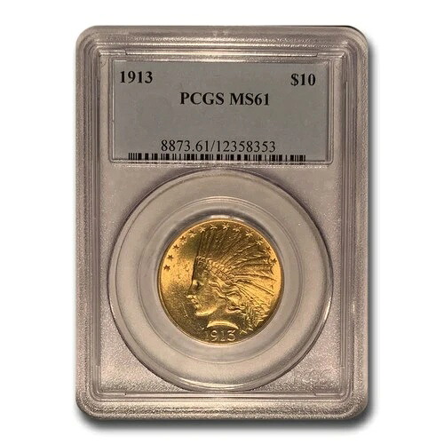 1913年 10ドル インディアンゴールドイーグル MS-61 PCGS