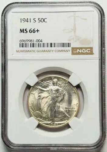 1941 S 歩く自由の女神ハーフドル NGC MS-66+ プラス-｜WORLD RESOURCE【QUEEN店】