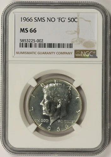 1966年 SMS No "FG" ケネディ ハーフダラー 50C MS 66 NGC｜WORLD RESOURCE【QUEEN店】