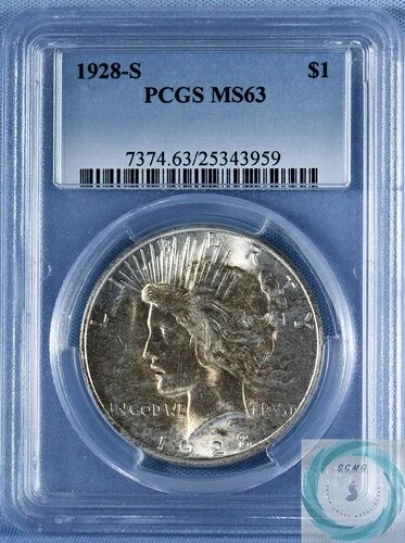 1928-S ピースダラー PCGS MS63 - ブリリアントラセットゴールド＆マホガニー｜WORLD RESOURCE【QUEEN店】