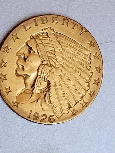 1926年 2.5ドル金貨 インディアンヘッド 未鑑定｜WORLD RESOURCE【QUEEN店】