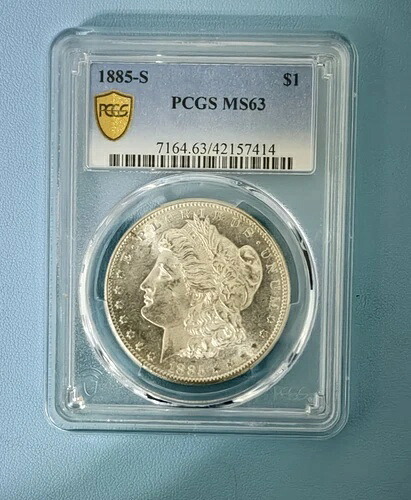 1885年 S モーガン シルバー ドル PCGS MS63|WORLD RESOURCE【QUEEN店】