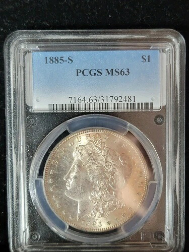 1885 S $1 PCGS MS63 31792481|WORLD RESOURCE【QUEEN店】