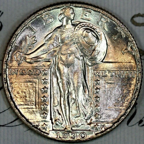 1930-P FH SUPERB+ GEM BU MS STANDING LIBERTY QUARTER DC146 FROM HOARD｜WORLD RESOURCE【QUEEN店】