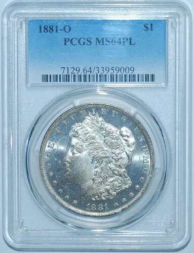 1881 O PCGS MS64PL プルーフライク モルガン銀貨|WORLD RESOURCE【QUEEN店】