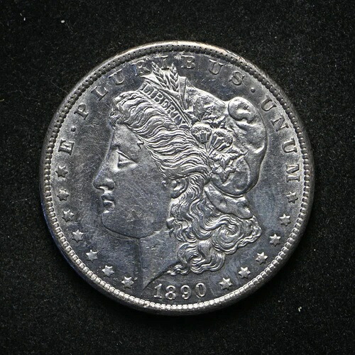 1890-CC モルガン銀貨 AU++ 強力なPL表面 (cn14829)｜WORLD RESOURCE【QUEEN店】