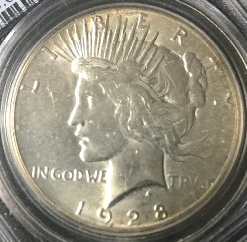 1928年ピースシルバードルPCGS MS62キーデイトコイン|WORLD RESOURCE【QUEEN店】