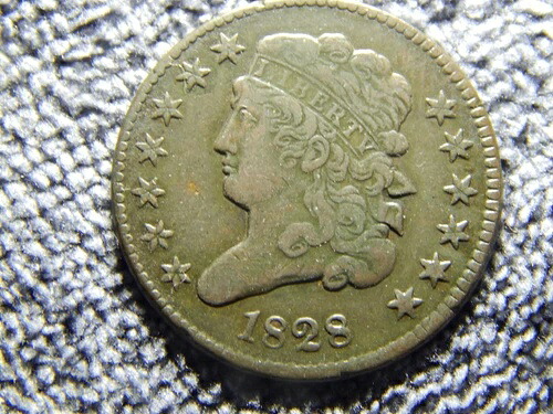 1828年製 クラシックヘッド US 銅製ハーフセント 1/2C 13星 ターバン型 希少｜WORLD RESOURCE【QUEEN店】