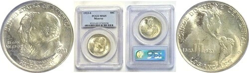 1923-S 50セント モンロー記念ハーフドル PCGS MS-65|WORLD RESOURCE【QUEEN店】