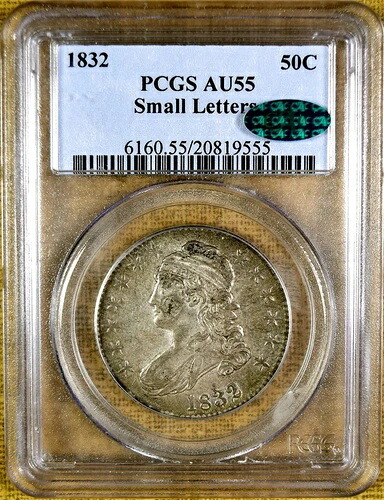 1832 O-118 PCGS AU55 胸像ハーフドル - CACステッカー付き｜WORLD RESOURCE【QUEEN店】