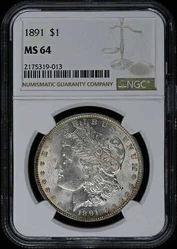 1891年 モルガン・ダラー S$1 NGC MS64｜WORLD RESOURCE【QUEEN店】