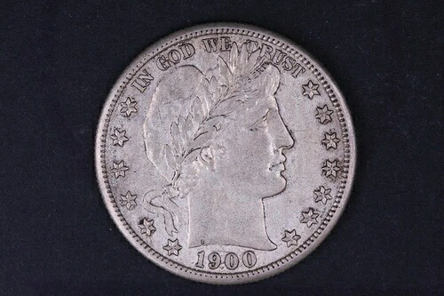 1900年代後半のバーバー・ハーフダラー。未使用コインとして良好な状態。店舗番号:HR254|WORLD RESOURCE【QUEEN店】