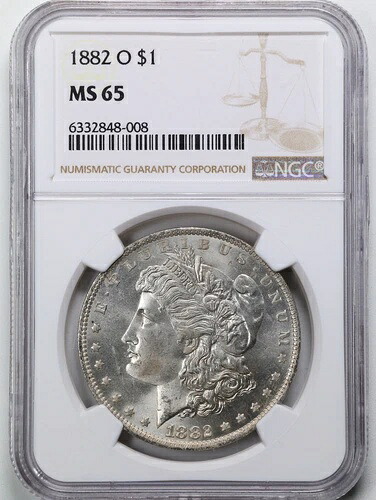1882-O 1ドル モルガン銀貨 MS65 NGC 6332848-008