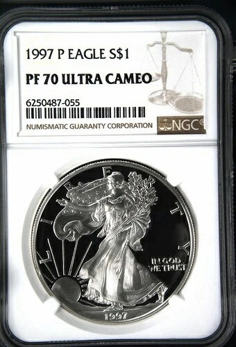 1997-P プルーフ シルバー イーグル PF-70 | NGC | キーデート | 優先配送無料 | 希少 135,300円