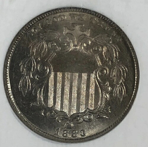1883年シールドニッケル。0.05。NGC MS65。昨年鋳造。 135,300円