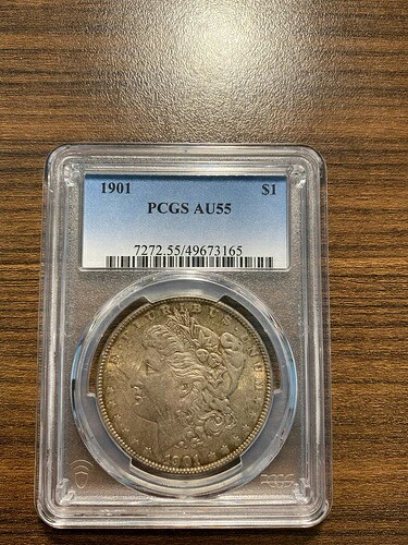 1900-P モルガン銀貨 $1 PCGS ほぼ未流通 55 AU 55 希少キー日付｜WORLD RESOURCE【QUEEN店】