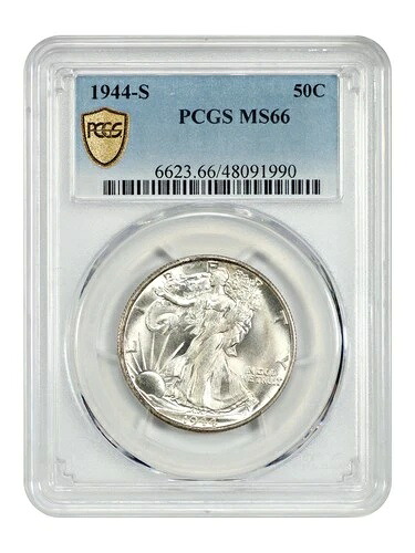 1944-S 50C PCGS MS66 - ウォーキング・リバティ・ハーフダラー