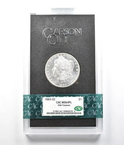 1883-CC モルガン銀貨 GSA トレジャー MS64 PL CAC CACg *3541