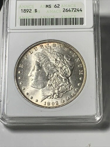 1892年 $1 ANACS MS 62 モルガン銀貨、