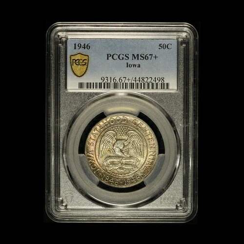 1946年 50c アイオワシルバー記念ハーフドル-PCGS MS67+-送料無料米国-｜WORLD RESOURCE【QUEEN店】