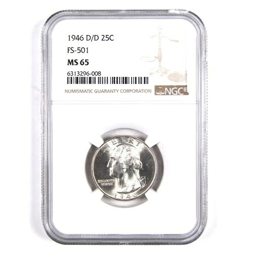 1946年 D/D FS-501 ワシントン クォーター MS 65 NGC シルバー SKU:I2849｜WORLD RESOURCE【QUEEN店】