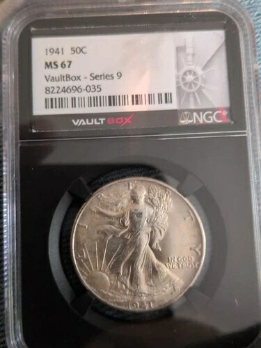 1941年ウォーキング・リバティ・シルバー・ハーフドル NGC MS 67 ボールトボックス