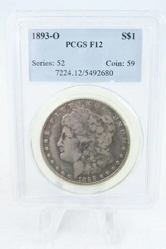 1893年-O PCGS F12 モーガンドル ビジネス ストライク-