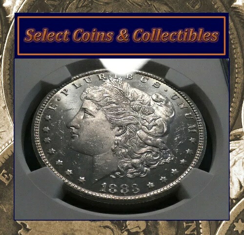 1883年-CC カーソンシティ モルガン・ダラー NGC MS 63 PL カメオ 美品！ #1231