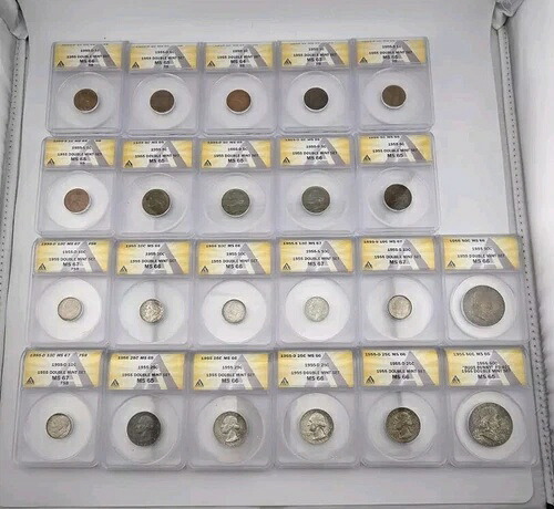 1955 ダブルミントセット ANACS グレード バグ バニー フランクリン トーン ミントステート MS-