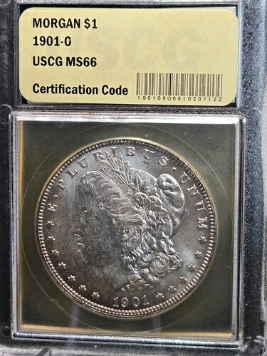 1901-O モルガン銀貨 - USCG ミントステート 66 - サザンチャーム 世紀末