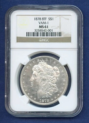 1878 P 8TF NGC MS61 モーガン ダラー 8TF MS-61 VAM 1 スピアポイント ルックス カメオ PL !｜WORLD RESOURCE【QUEEN店】