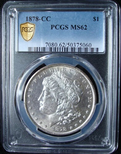 1878年-CCモーガンシルバードル-PCGS MS 62-ゴールドシールド-｜WORLD RESOURCE【QUEEN店】