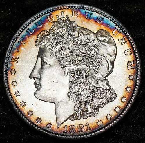米国モルガン銀貨 1881年 S サンフランシスコ トーン リバティコイン すごい!!!!!!! C5998