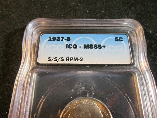 1937-S バッファローニッケル RPM-2 S/S/S レア ICG MS65+ 0301
