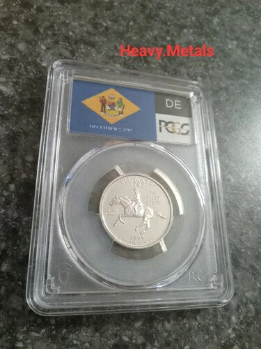 1999-S デラウェア シルバー プルーフ クォーター PR70 PCGS フラッグ ラベル 素晴らしい低価格!!