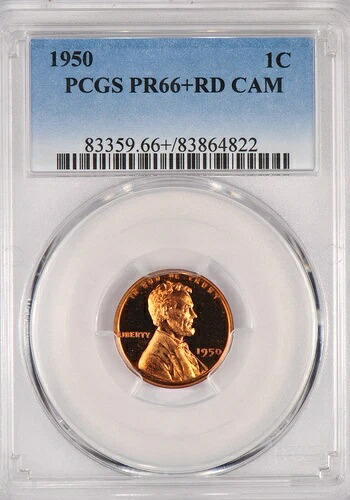 1950年 リンカーン ウィートセント プルーフ PCGS PR66+RD CAM PF 66 PLUS レッドカメオ フロスティ