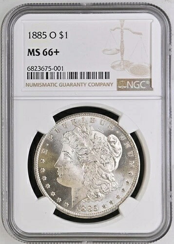 1885年-O モーガンドル MS-66+ NGC ビデオ-