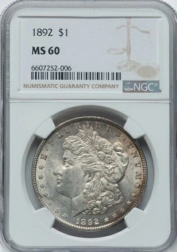 1892年 モーガンドル MS-60 NGC ビデオ-