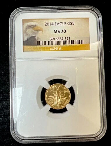 2014年 5ドル 1/10オンス ゴールド アメリカンイーグル NGC MS70 #80