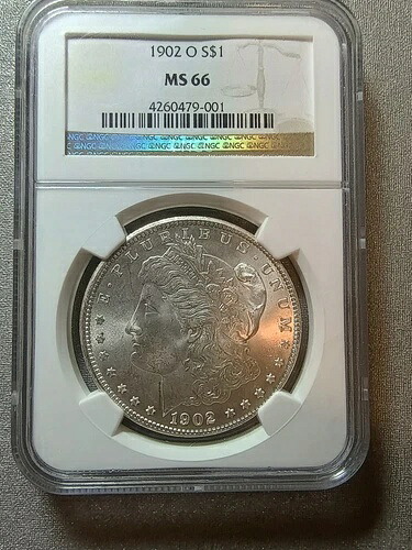 1902-O 銀製モルガン・ダラー NGC MS66