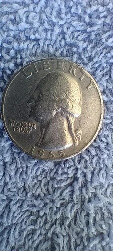 1965年クォーター、ミントマークエラーなし、多くの文字、縁にいくつか 113,850円