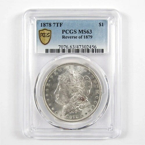 1878年 7TF Rev 79 モルガン・ダラー MS 63 PCGS 90% シルバー $1 SKU:I11201