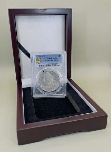 ??1891-CC モルガン シルバー ダラー $1 PCGS ゴールド シールド 正規 AU ディテール - CC ミント